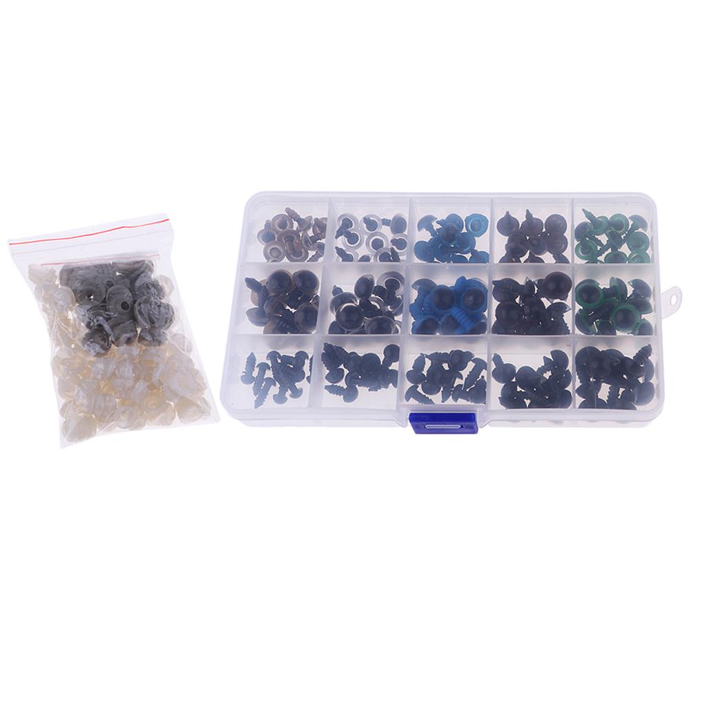 150 Pieces Plastic Safety Eyes For Teddy Bear Doll Puppet DIY Supplies
