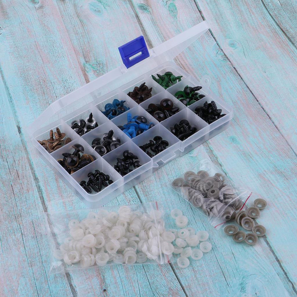 150 Pieces Plastic Safety Eyes For Teddy Bear Doll Puppet DIY Supplies