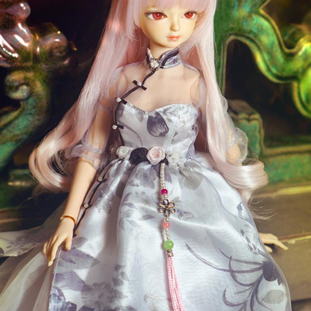 Traditional Long Dress Underwear for 1/4 BJD Girl Dolls Dress up Accessories