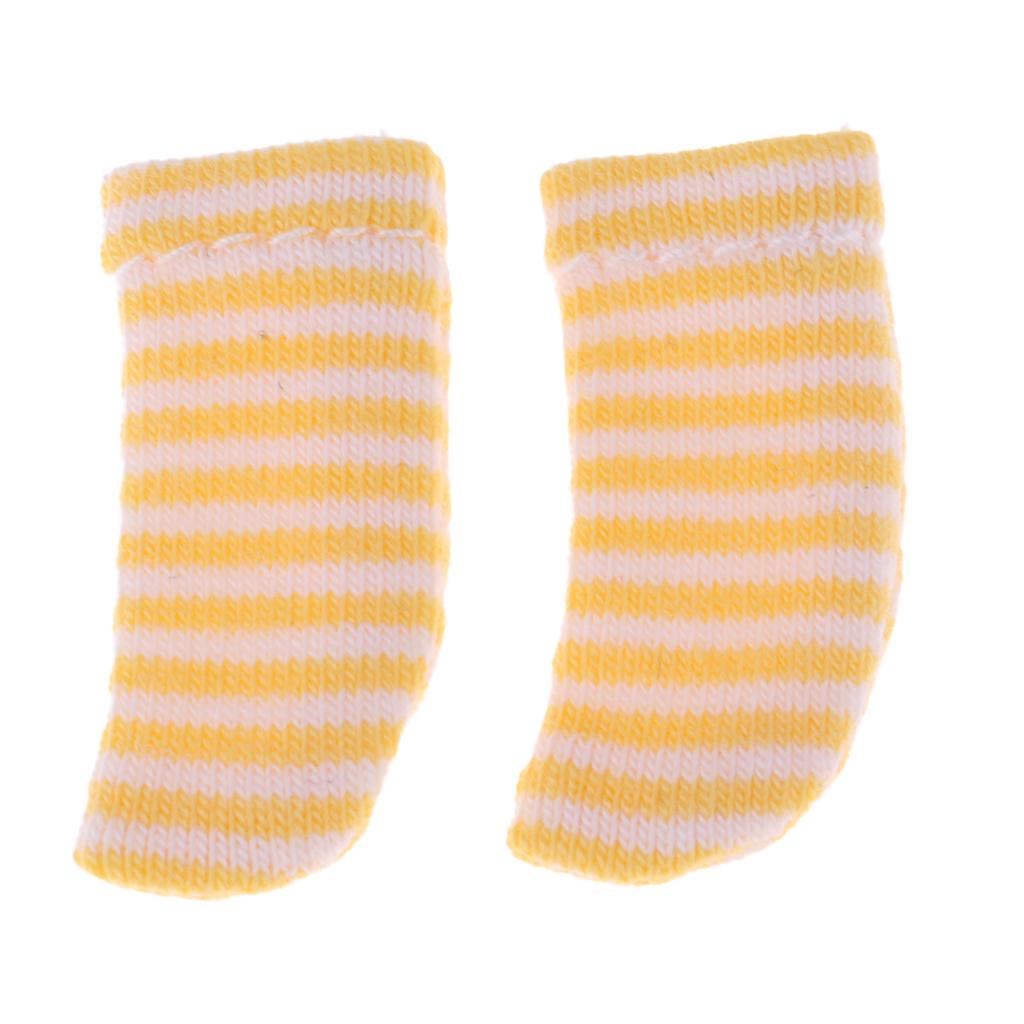 Lovely Striped Socks Clothes for OB11 Obitsu11 Dolls Accessories Yellow