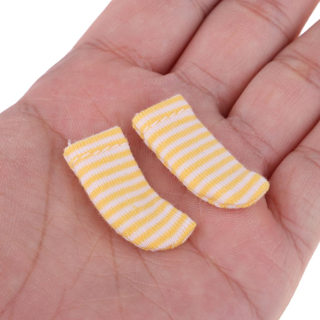 Lovely Striped Socks Clothes for OB11 Obitsu11 Dolls Accessories Yellow