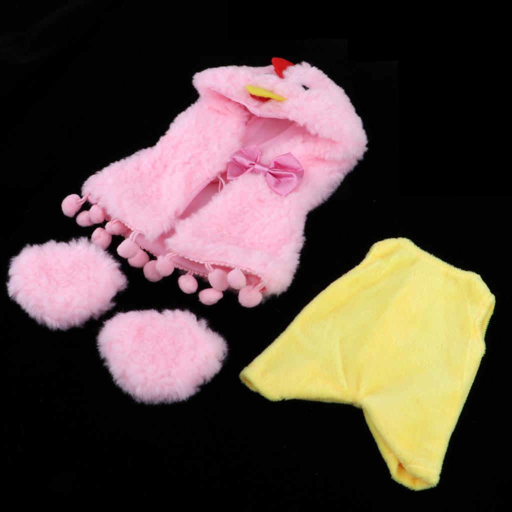 Inverness Style Plush Cape Cloak Boots & Jumpsuits for 25cm Mellchan Doll