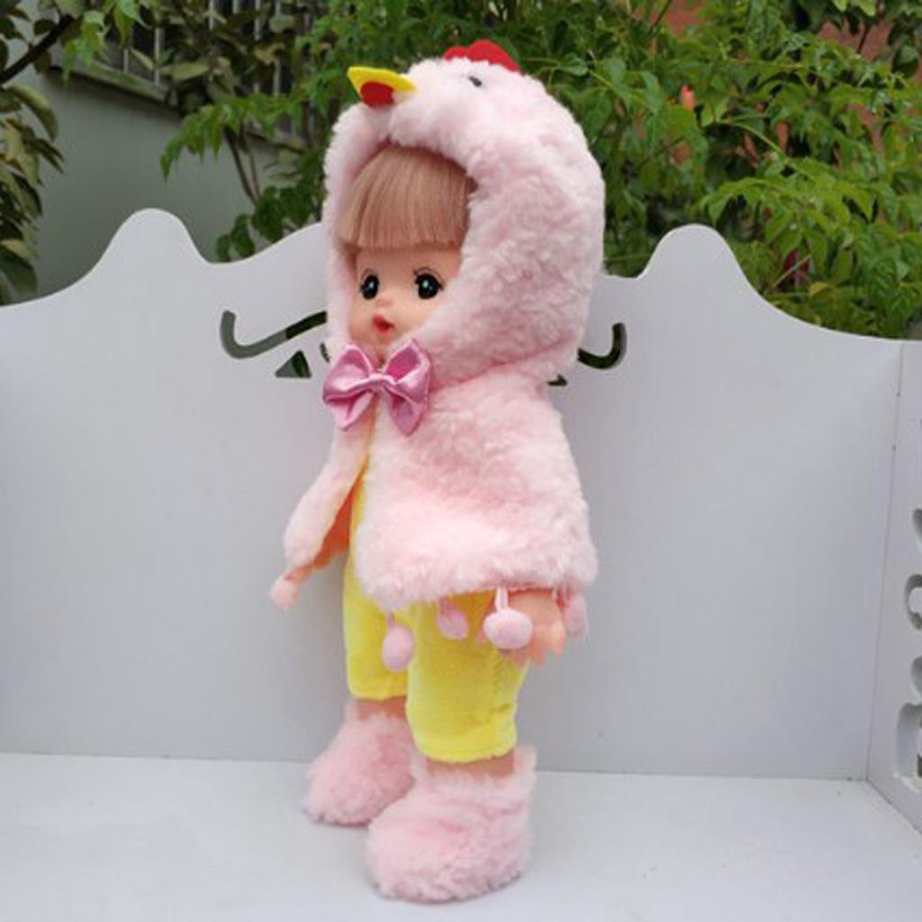 Inverness Style Plush Cape Cloak Boots & Jumpsuits for 25cm Mellchan Doll