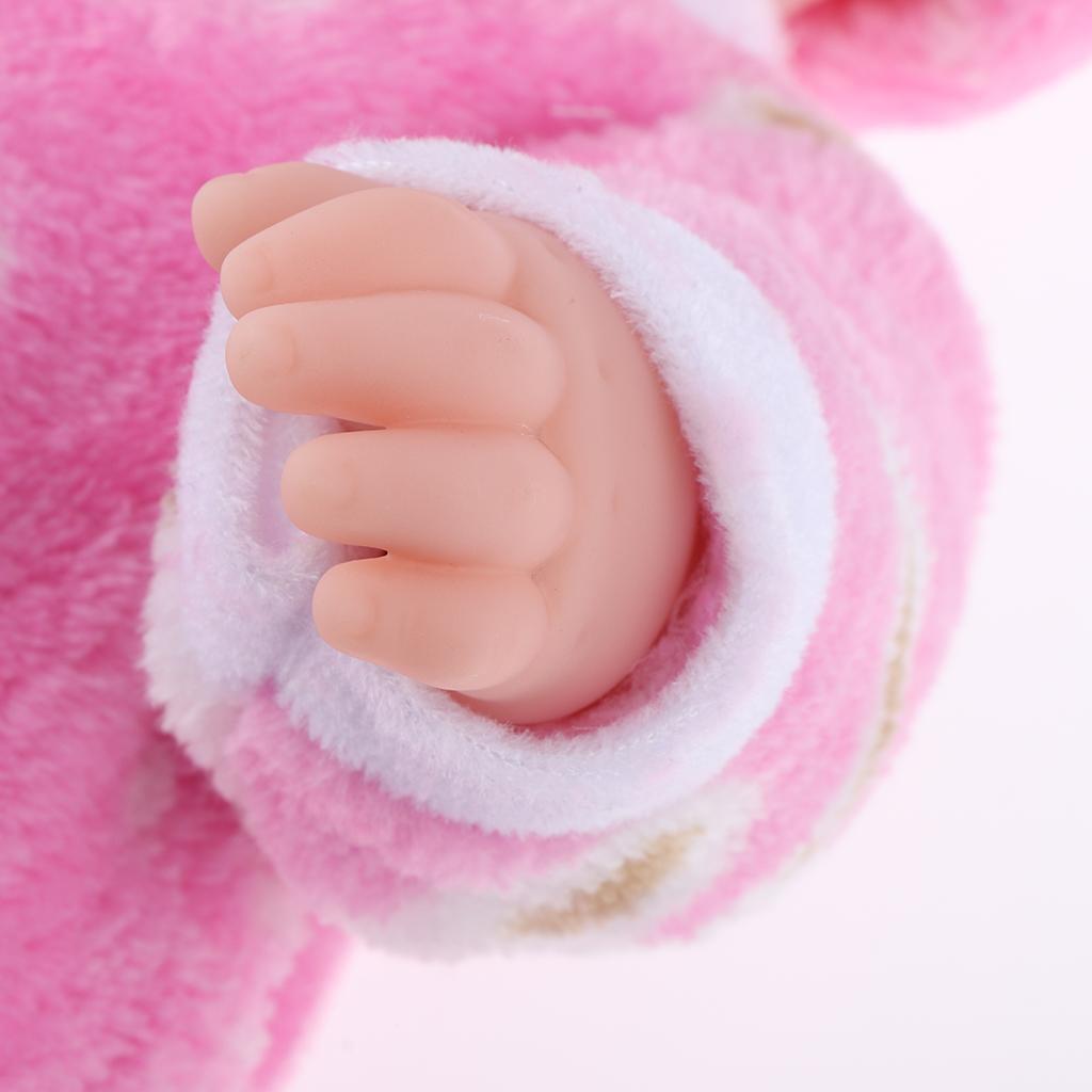 30cm Full Vinyl Reborn Doll Baby Newborn Doll & Clothes Kids Playmate Pink