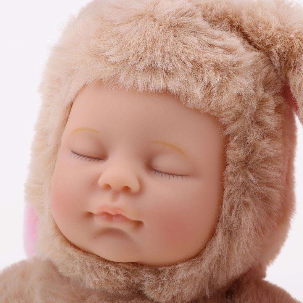 Soft Appease Rabbit Stuffed Plush Doll Reborn Sleeping Baby Doll Xmas Gift