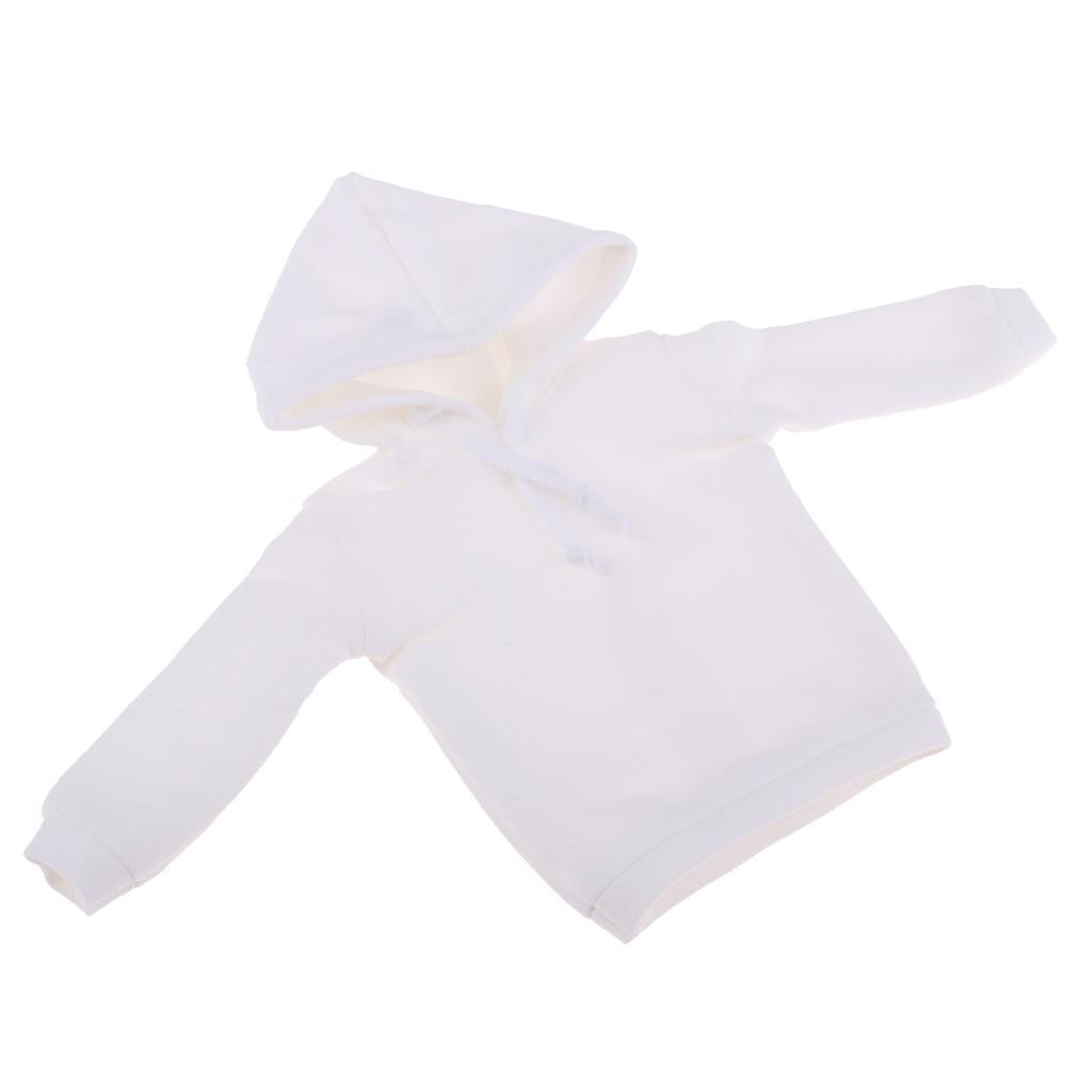 Handmade Doll Clothing Hoodie Outerwear For 1/6 Blythe Azone OB24 Doll White