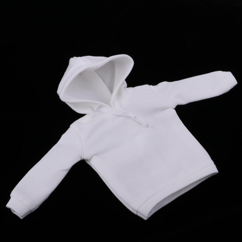 Handmade Doll Clothing Hoodie Outerwear For 1/6 Blythe Azone OB24 Doll White