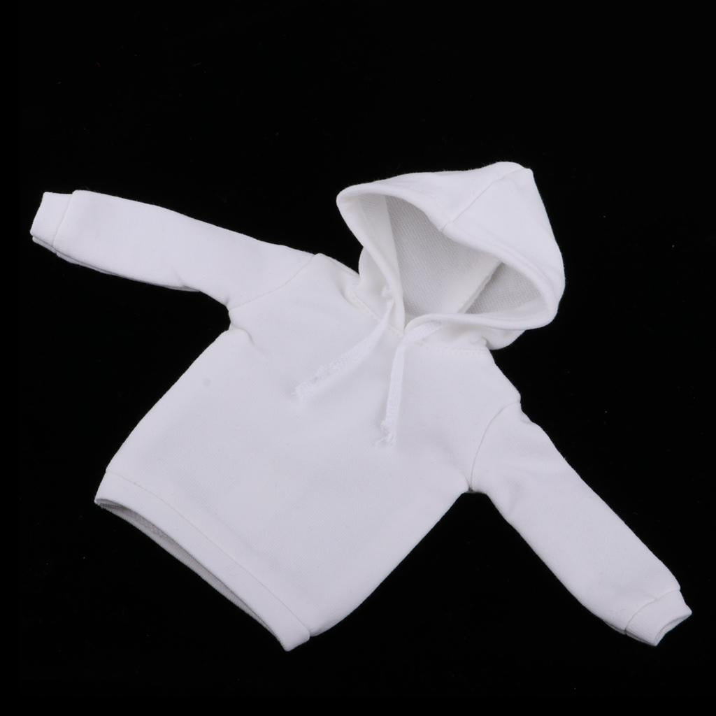 Handmade Doll Clothing Hoodie Outerwear For 1/6 Blythe Azone OB24 Doll White