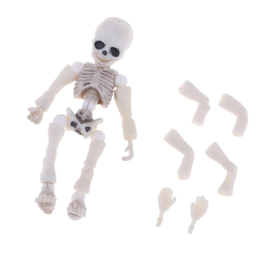 High Quality 5.4cm Skeleton Doll Figures for Dollhouse Decor Kids Playset