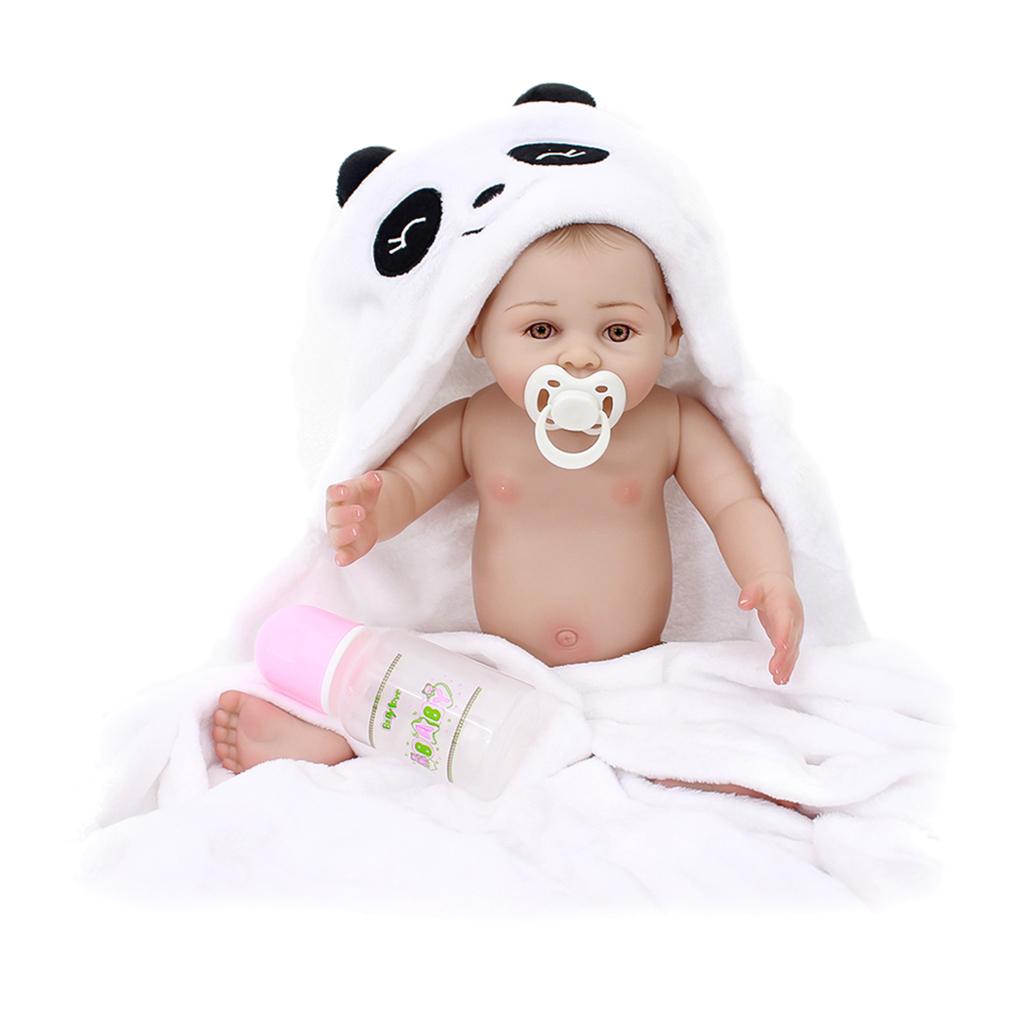 43cm 17inch Handmade Lifelike Soft Vinyl Newborn Baby Girl Doll Xmas Gift