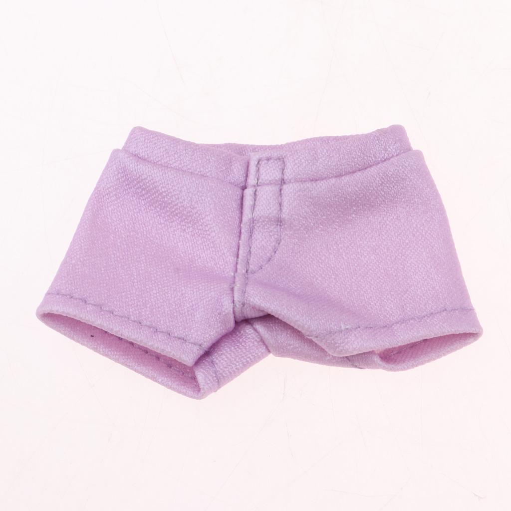 2pcs Fashion Long Trouser Short Pants Suit for 1/6 BJD Girl Dolls Purple