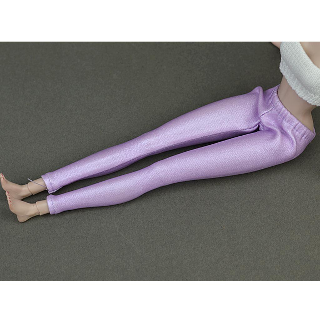 2pcs Fashion Long Trouser Short Pants Suit for 1/6 BJD Girl Dolls Purple