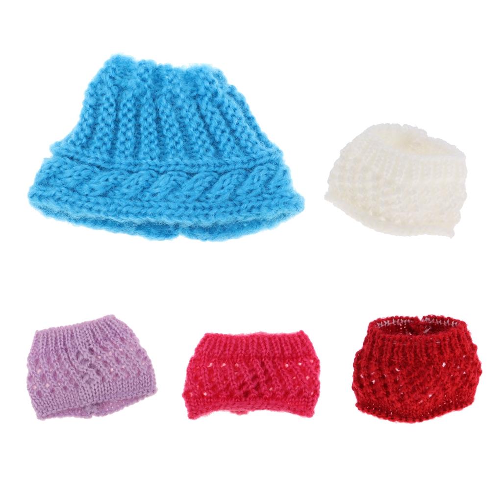 1/6 Warm Knitted Doll Winter Hat for 30cm Doll Clothes Accessories Blue