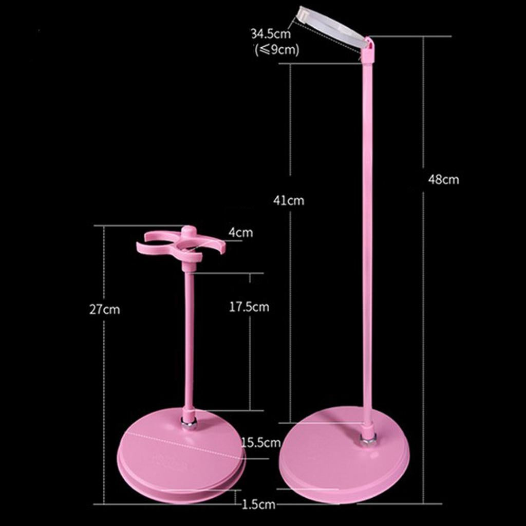 Adjustable Display Stand Doll Support Holder for Blythe BJD Doll White