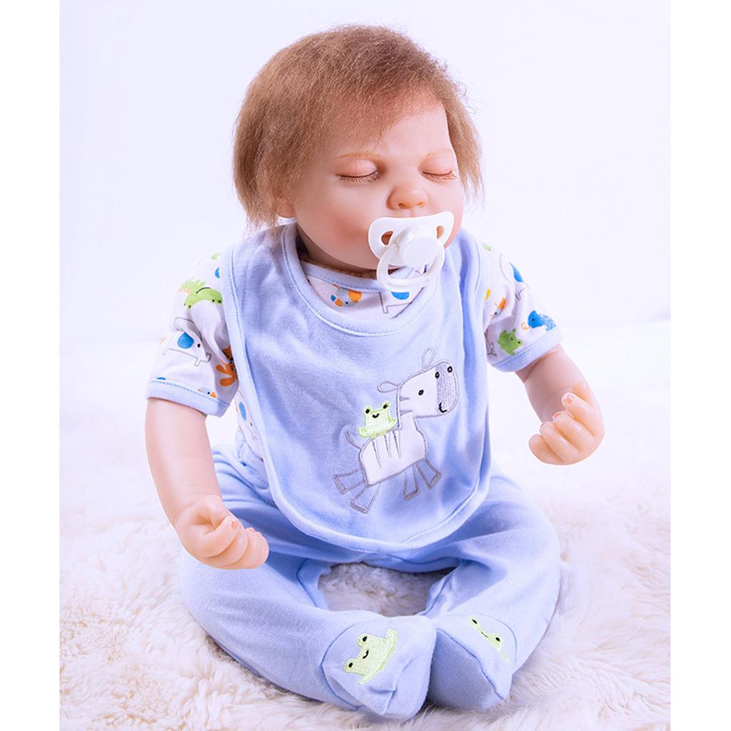 Lovely Printed Rompers Pants & Bibs For 20'' Newborn Infant Doll Accessories