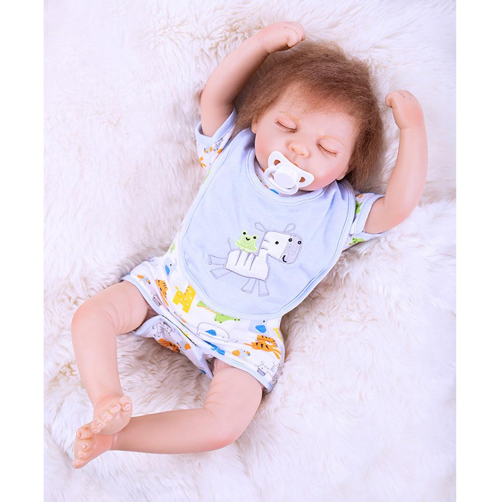 Lovely Printed Rompers Pants & Bibs For 20'' Newborn Infant Doll Accessories