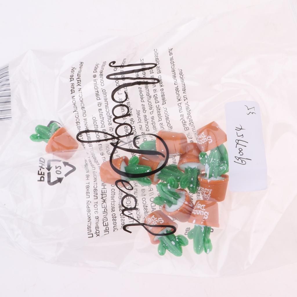 10pcs 1/6 Dollhouse Mini Cactus DIY Fairy Garden Decoration Crafts Green
