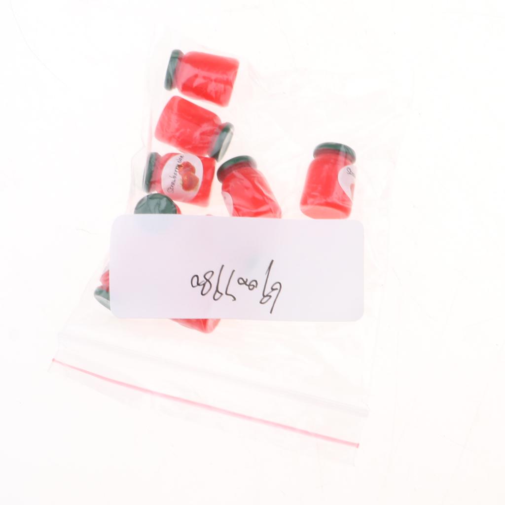 1/12 Dollhouse Miniature Strawberry Jam Bottles Food Toy Kitchen Accessories