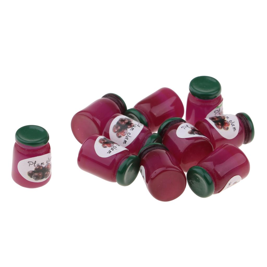 1/12 Dollhouse Miniature Plum Jam Bottles Groceries Food Kitchen Accessories