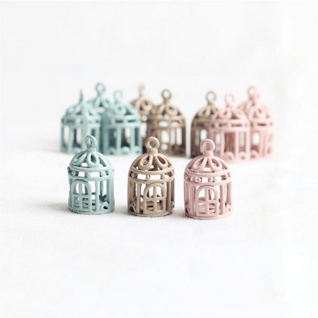 5 Pieces 1/12 Dollhouse Miniature Birdcage Model Ornaments Room Garden Decor