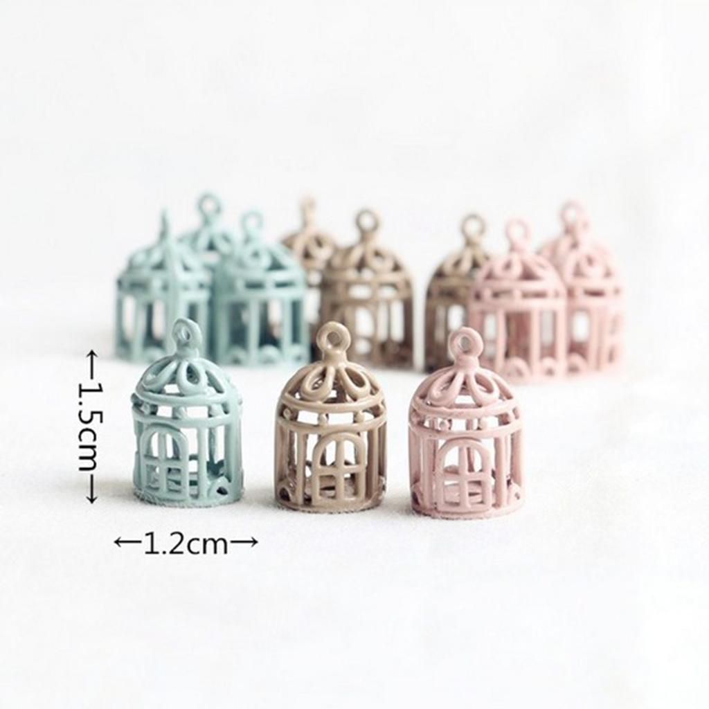5 Pieces 1/12 Dollhouse Miniature Birdcage Model Ornaments Room Garden Decor