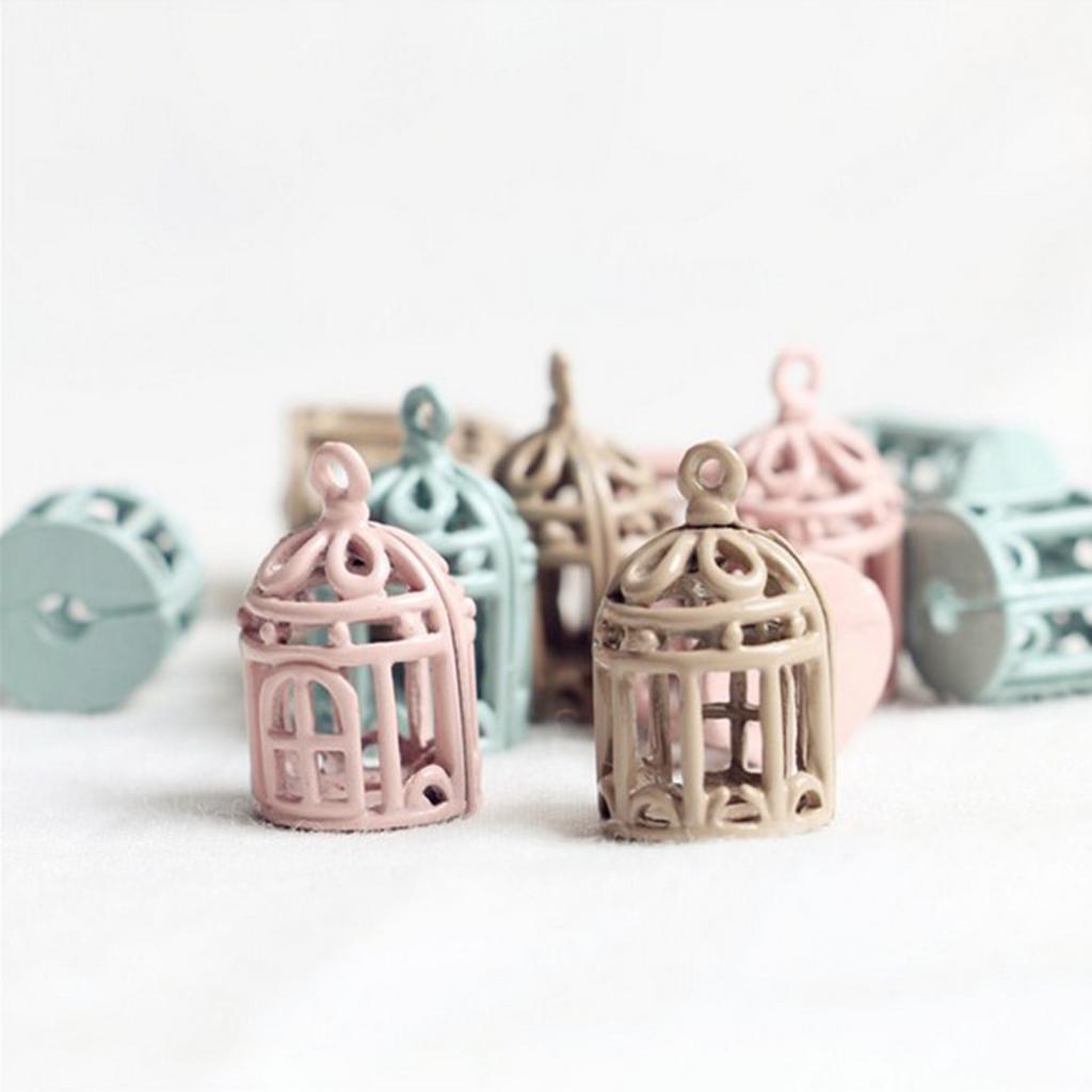 5 Pieces 1/12 Dollhouse Miniature Birdcage Model Ornaments Room Garden Decor