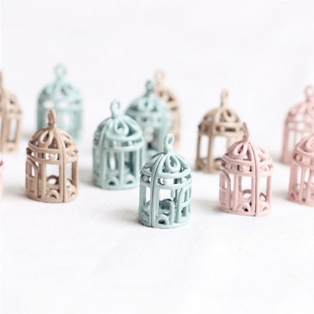 5 Pieces 1/12 Dollhouse Miniature Birdcage Model Ornaments Room Garden Decor