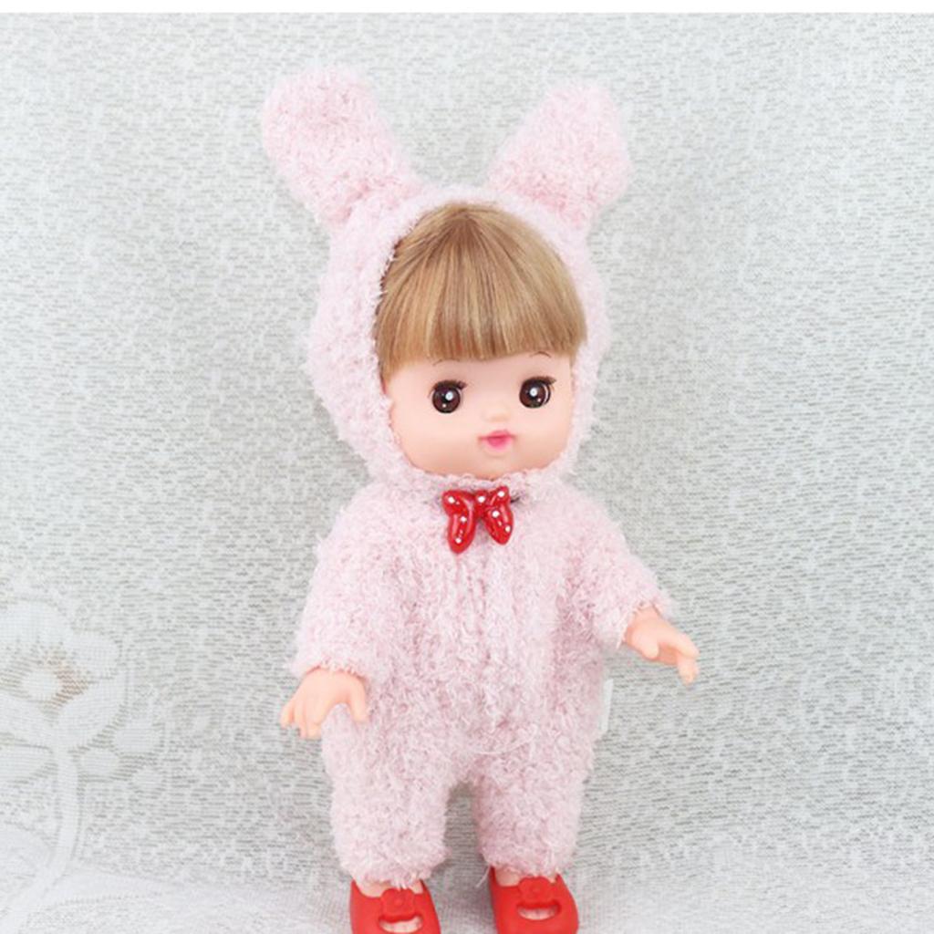 Adorable Soft Plush Hooded Rompers Pajama Costume For Mellchan Baby Doll