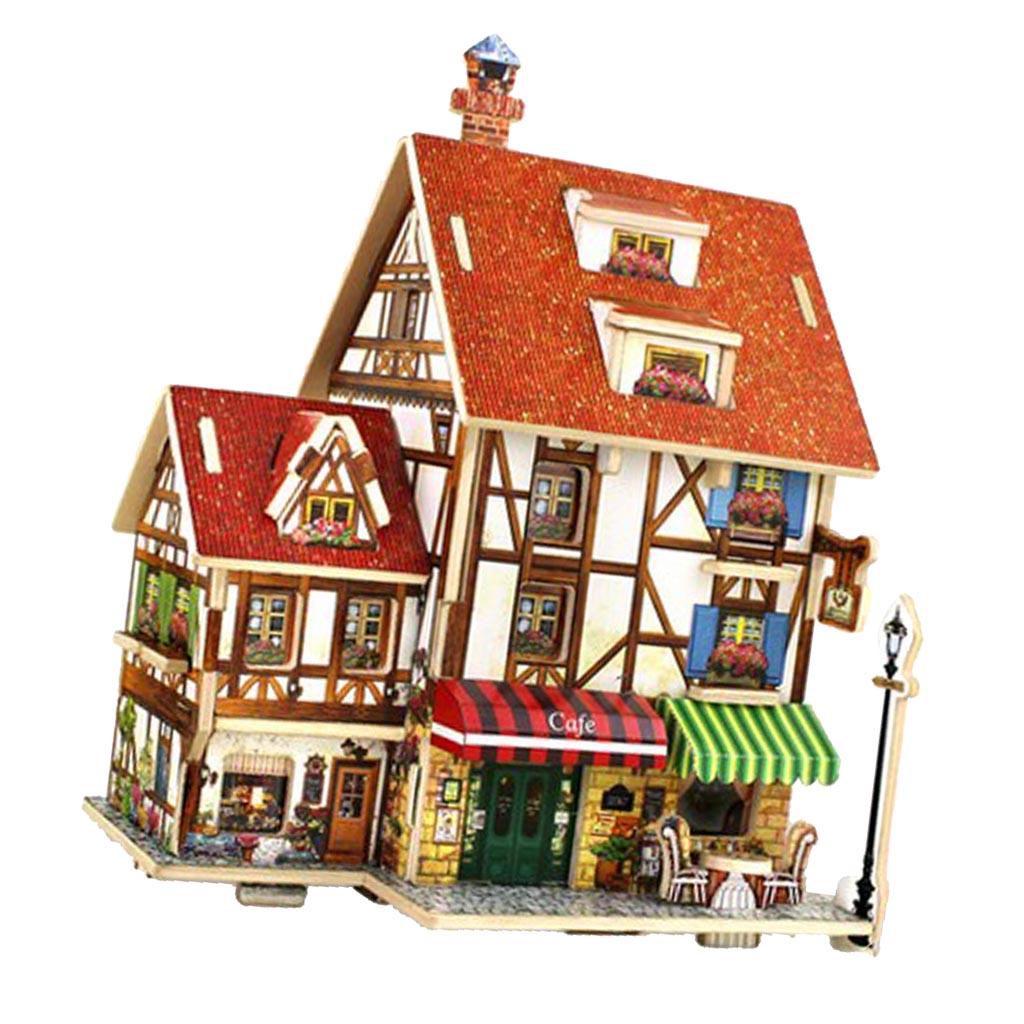 1/24 DIY Miniature Dollhouse With Furniture Kit - Cafe Life Scene Decoration