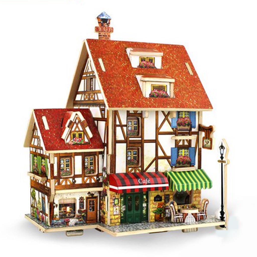 1/24 DIY Miniature Dollhouse With Furniture Kit - Cafe Life Scene Decoration