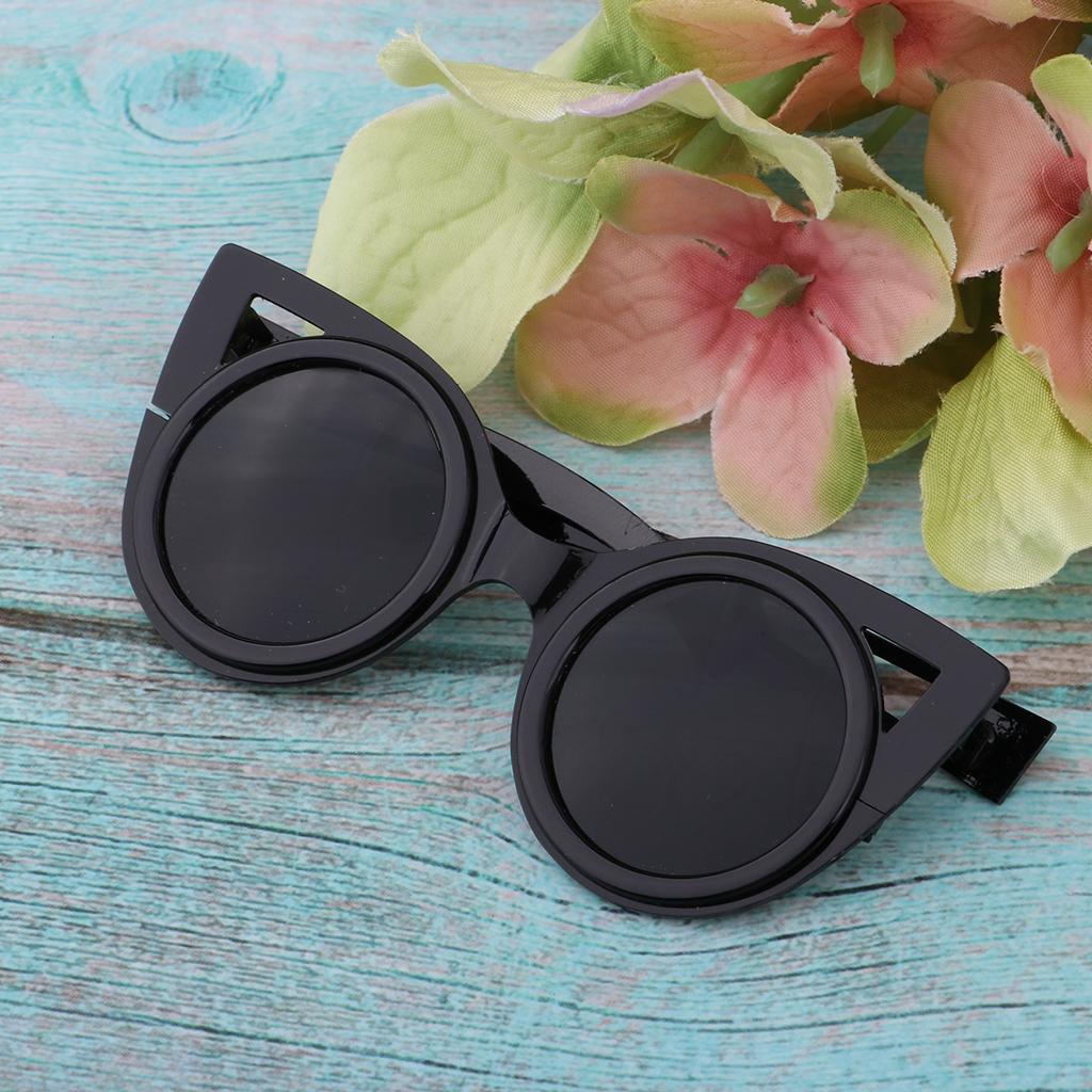 Cute Doll Frame Sunglasses Eyewear for 1/6 Blythe Dolls Wear Accs Black B
