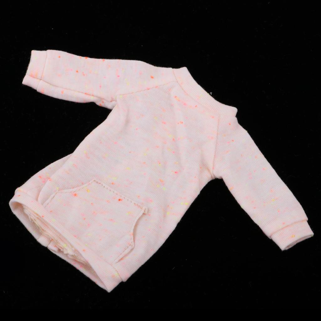 Fashion Doll Outfit Long Top Pullover Sweater For 1/6 Blythe Doll Light Pink