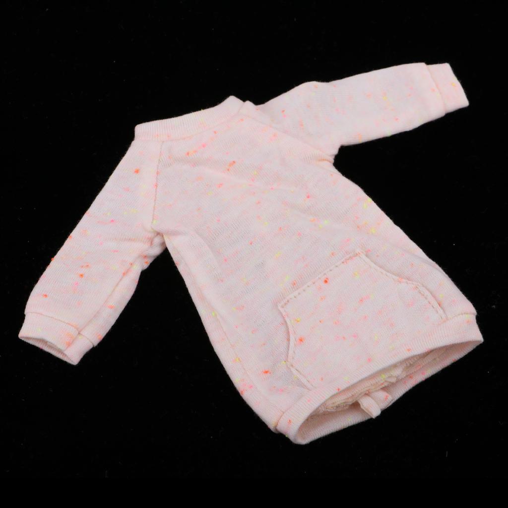 Fashion Doll Outfit Long Top Pullover Sweater For 1/6 Blythe Doll Light Pink
