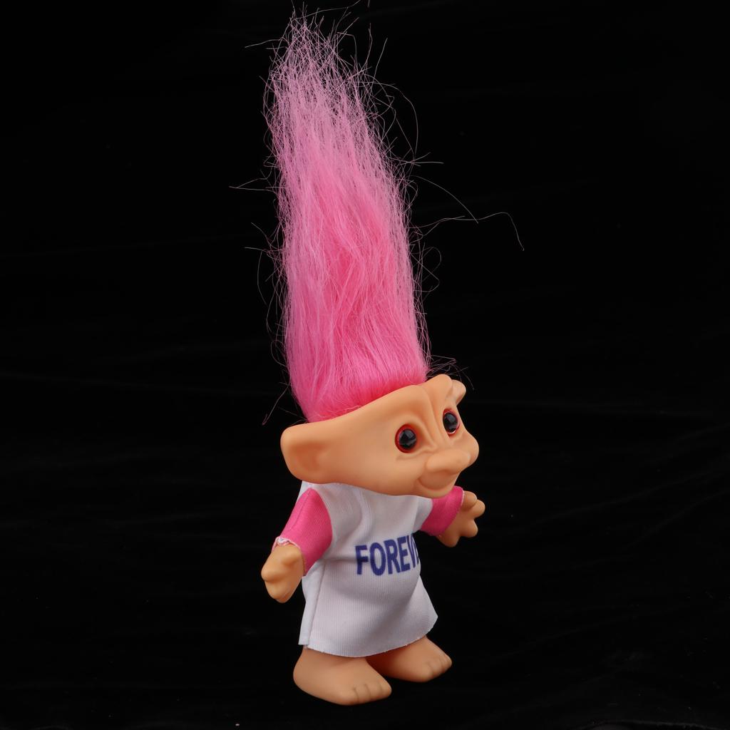 Delicate Lucky Troll Doll Mini Action Figures Toy Cake Decorations Pink