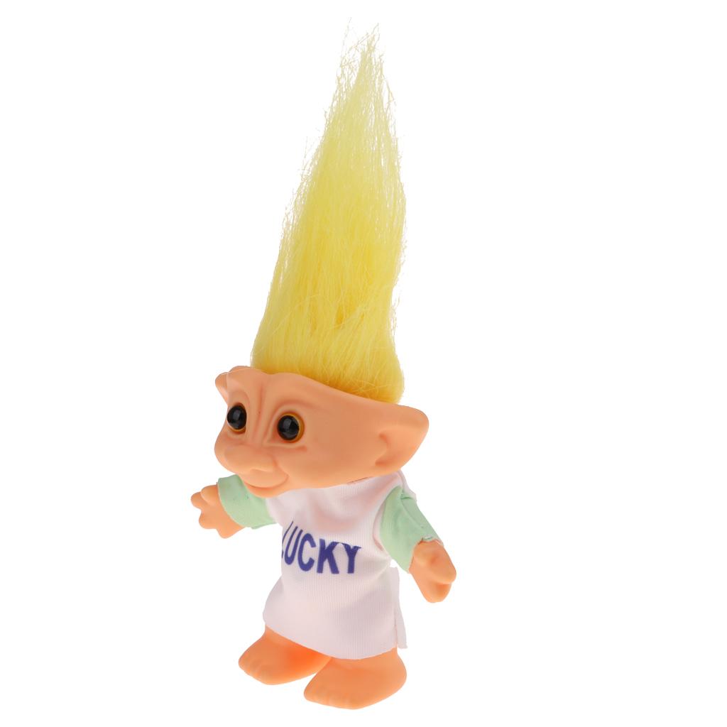 Delicate Lucky Troll Doll Mini Action Figures Toy Cake Decorations #3