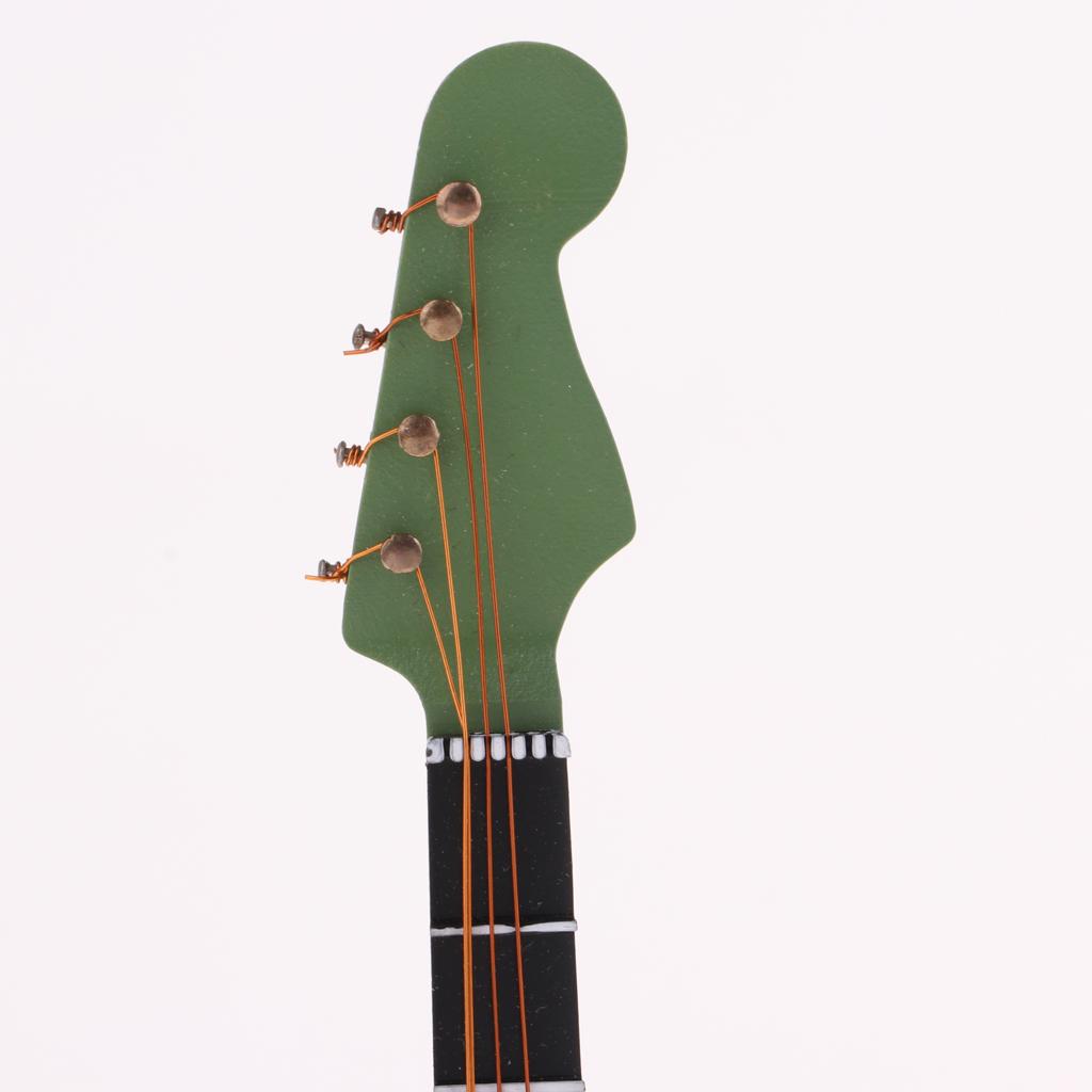 20cm Miniature Wooden Electric Bass Guitar Model for 1/6 Action Figure #5