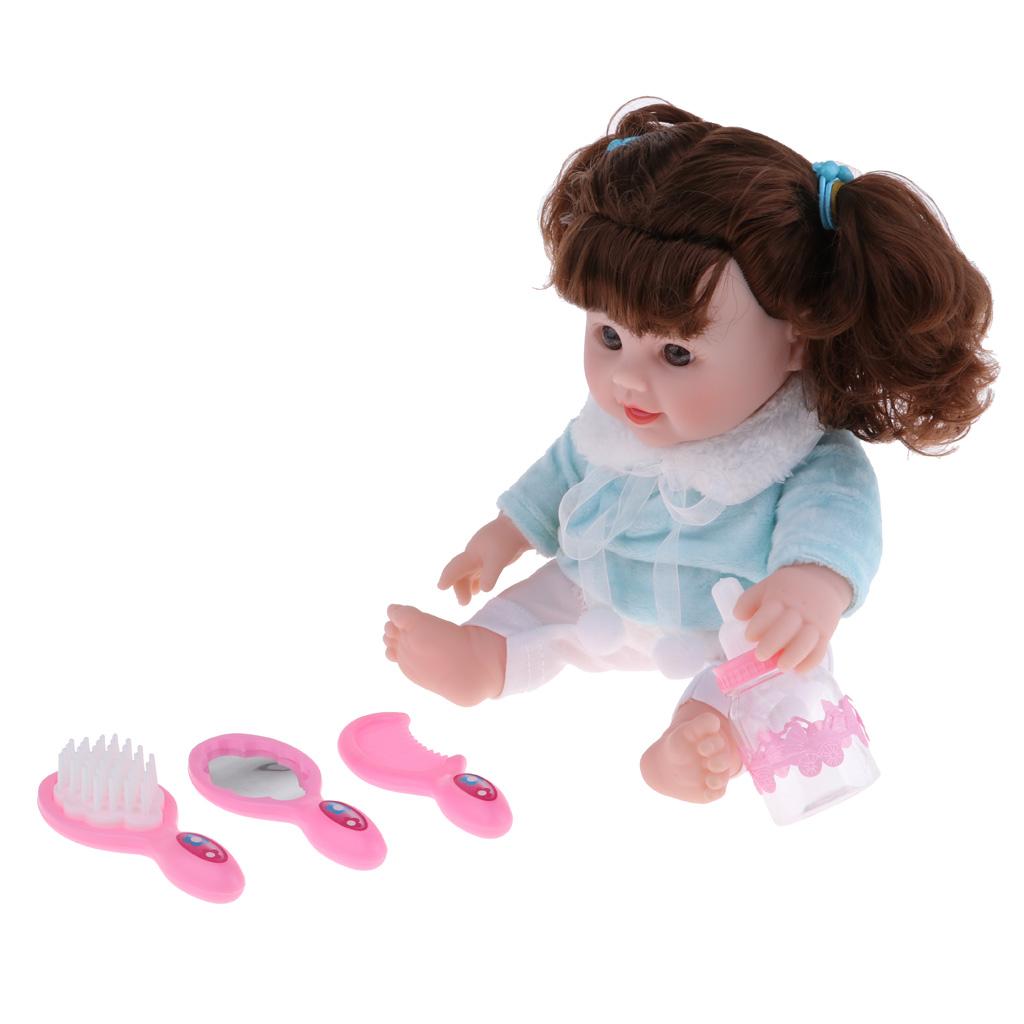 30cm Lifelike Vinyl Baby Doll Realistic Reborn Infant Baby Girl with Accs