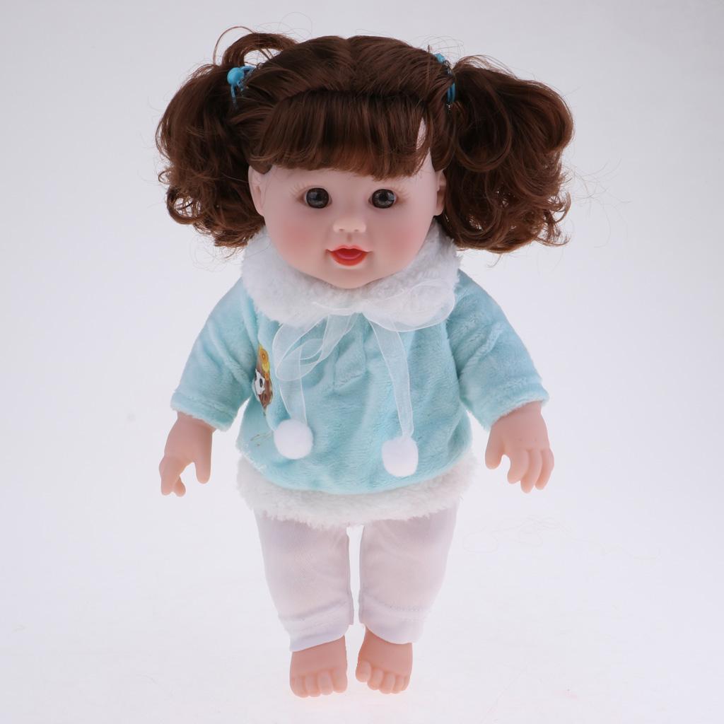 30cm Lifelike Vinyl Baby Doll Realistic Reborn Infant Baby Girl with Accs