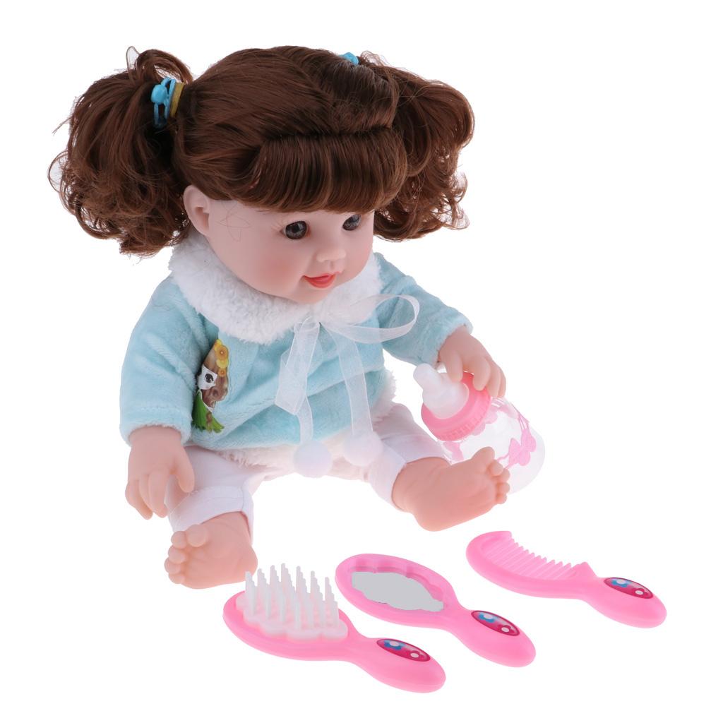 30cm Lifelike Vinyl Baby Doll Realistic Reborn Infant Baby Girl with Accs
