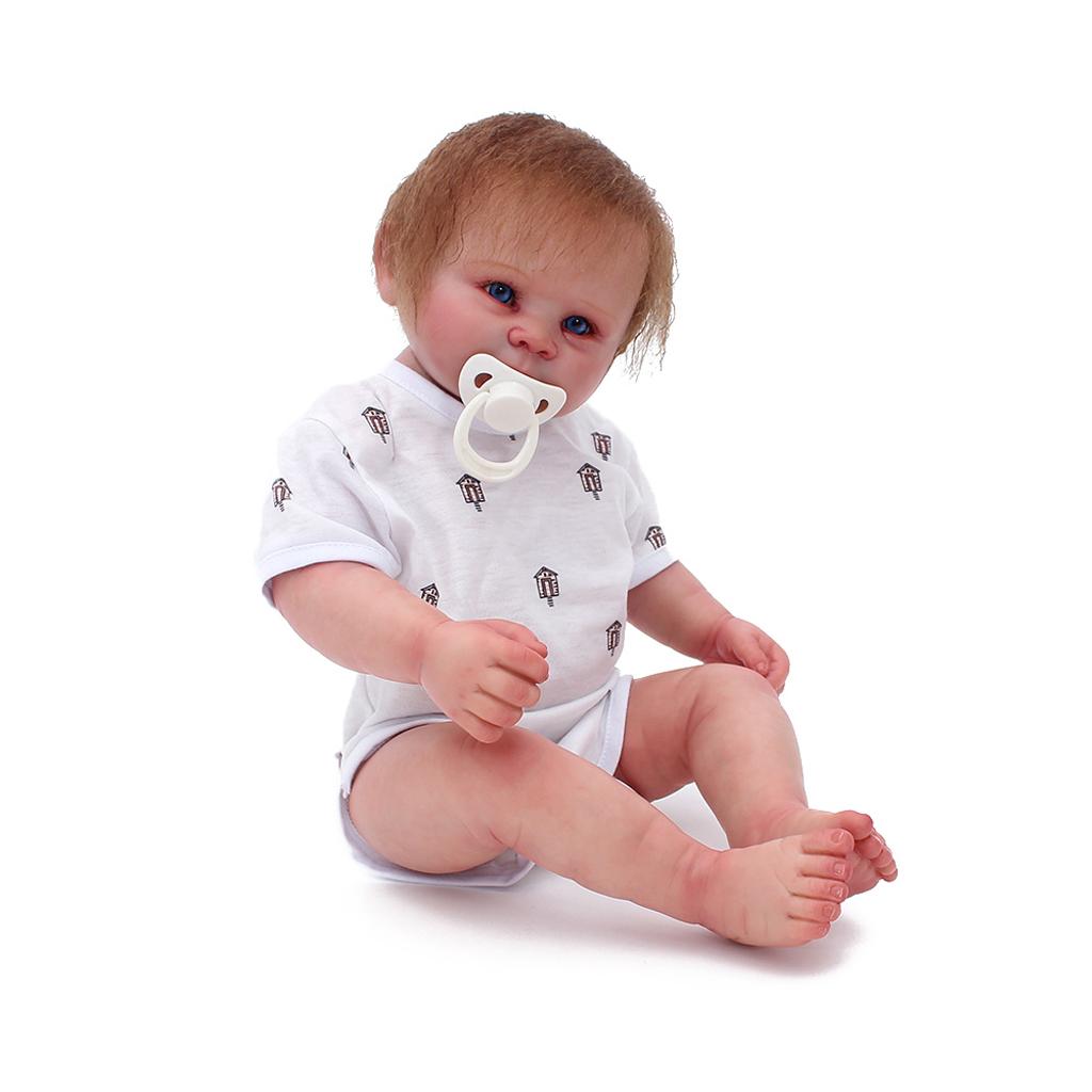 Very Vivid 20inch Full Vinyl Newborn Baby Boy Doll with Bottle and Pacifier