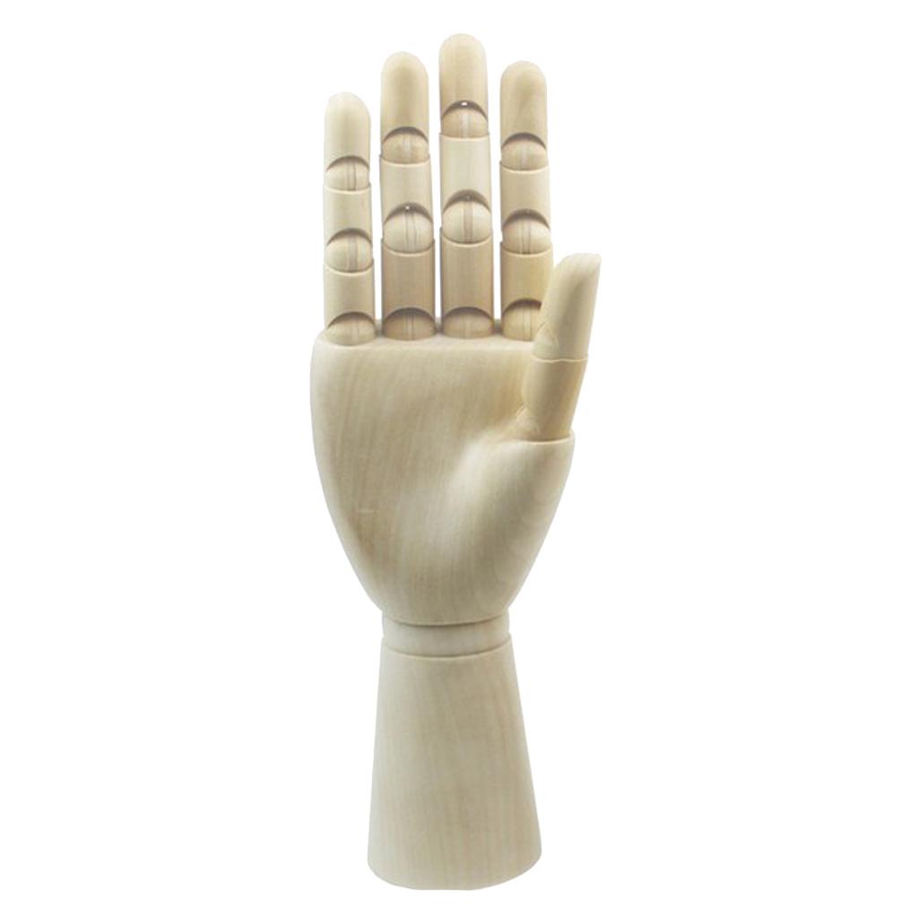 Wooden Mannequin Sculpture Hands Manikin Male Right Hands Model Art Supply