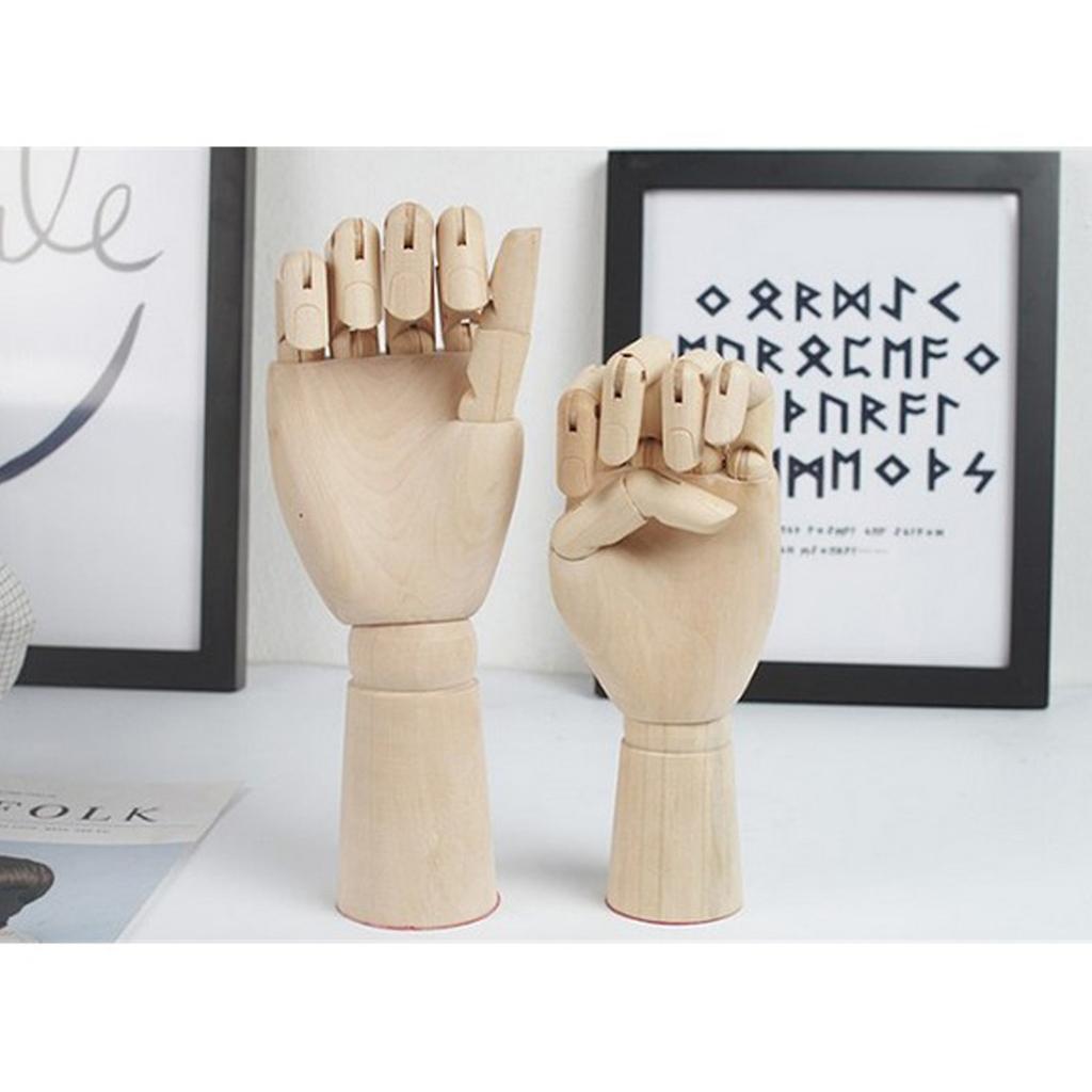 Wooden Mannequin Sculpture Hands Manikin Male Right Hands Model Art Supply