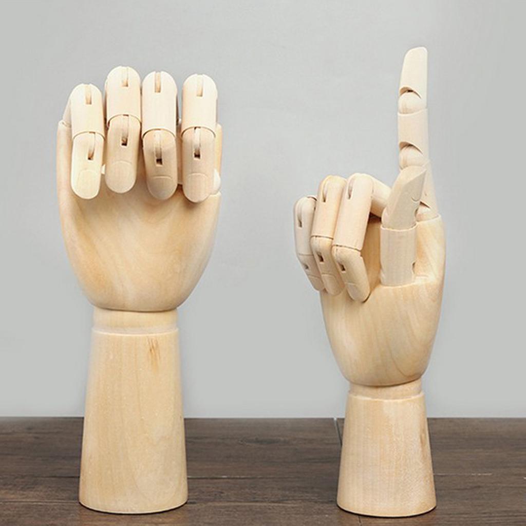 Wooden Mannequin Sculpture Hands Manikin Male Right Hands Model Art Supply