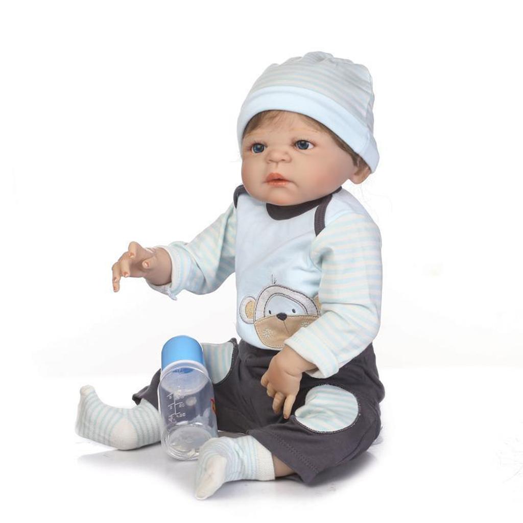 57m Lifelike Silicone Vinyl Reborn Dolls Newborn Babies Doll Alive Boy #1