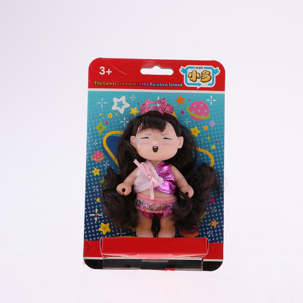 4inch Mini Girl Doll Miniature Dollhouse Figures Model For Dolls House Decor