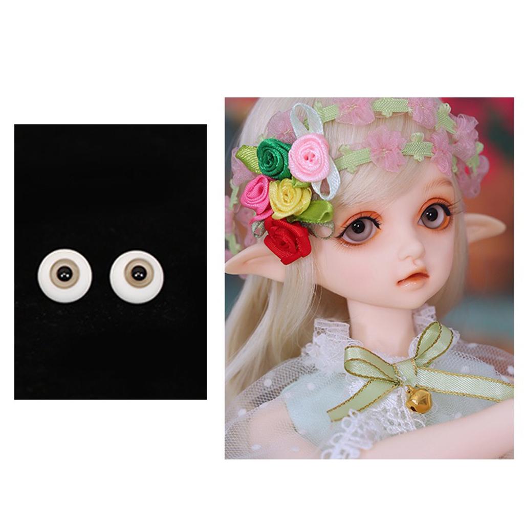 Safety 14mm Eyes Acrylic Eyeballs for Dollfie BJD Doll DIY Making Light Gray