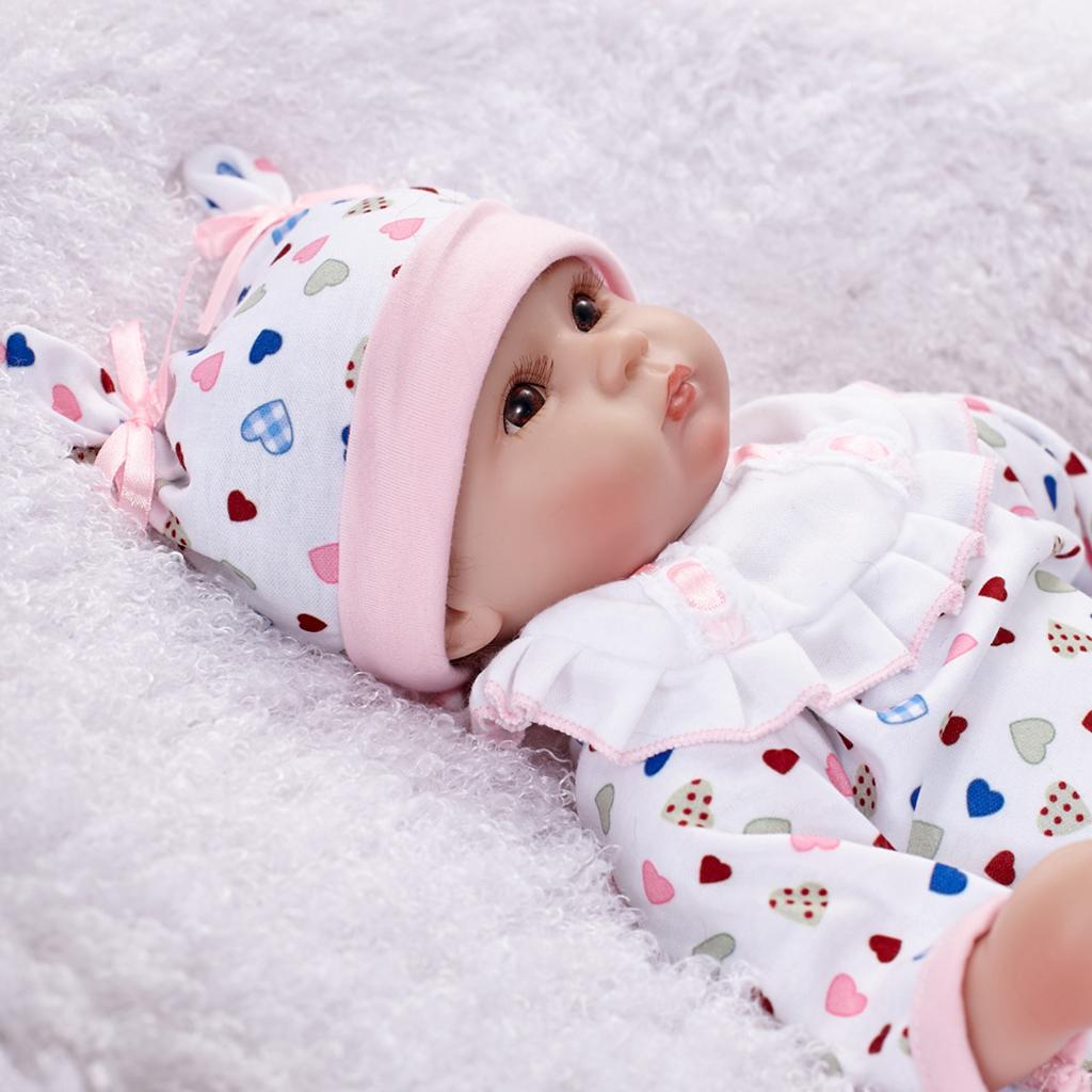 45cm Lifelike Silicone Vinyl Reborn Dolls Newborn Baby Doll Alive Girl Doll