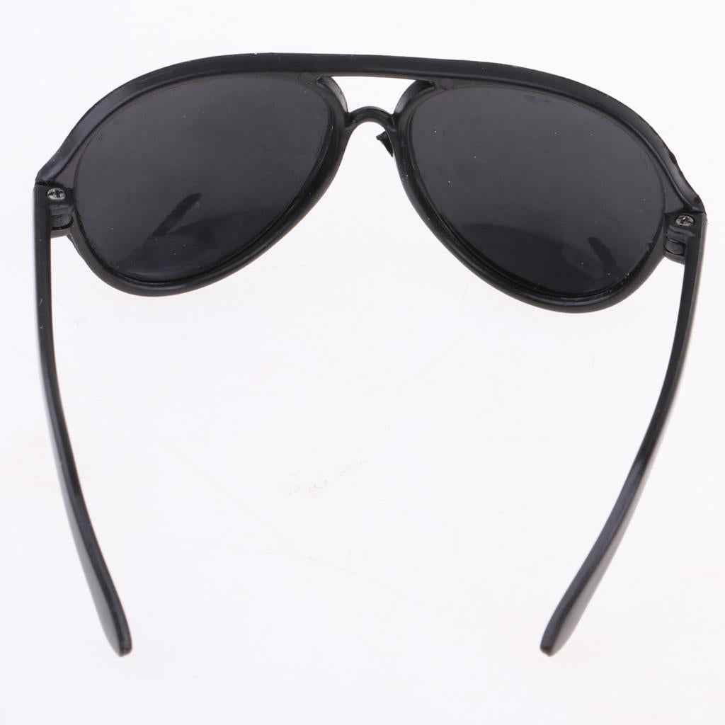 25cm Doll's Sunglasses Big Oval Shape Sunglasses Retro Frame Eyewear for Mellchan Dolls Black