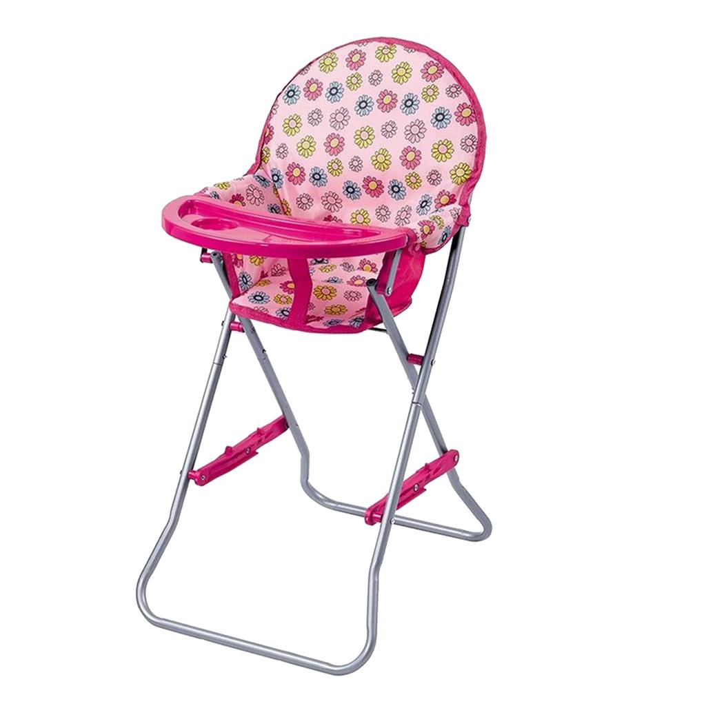 Lifelike Baby High Chair Model for Simulation Doll Furniture Playset Toy