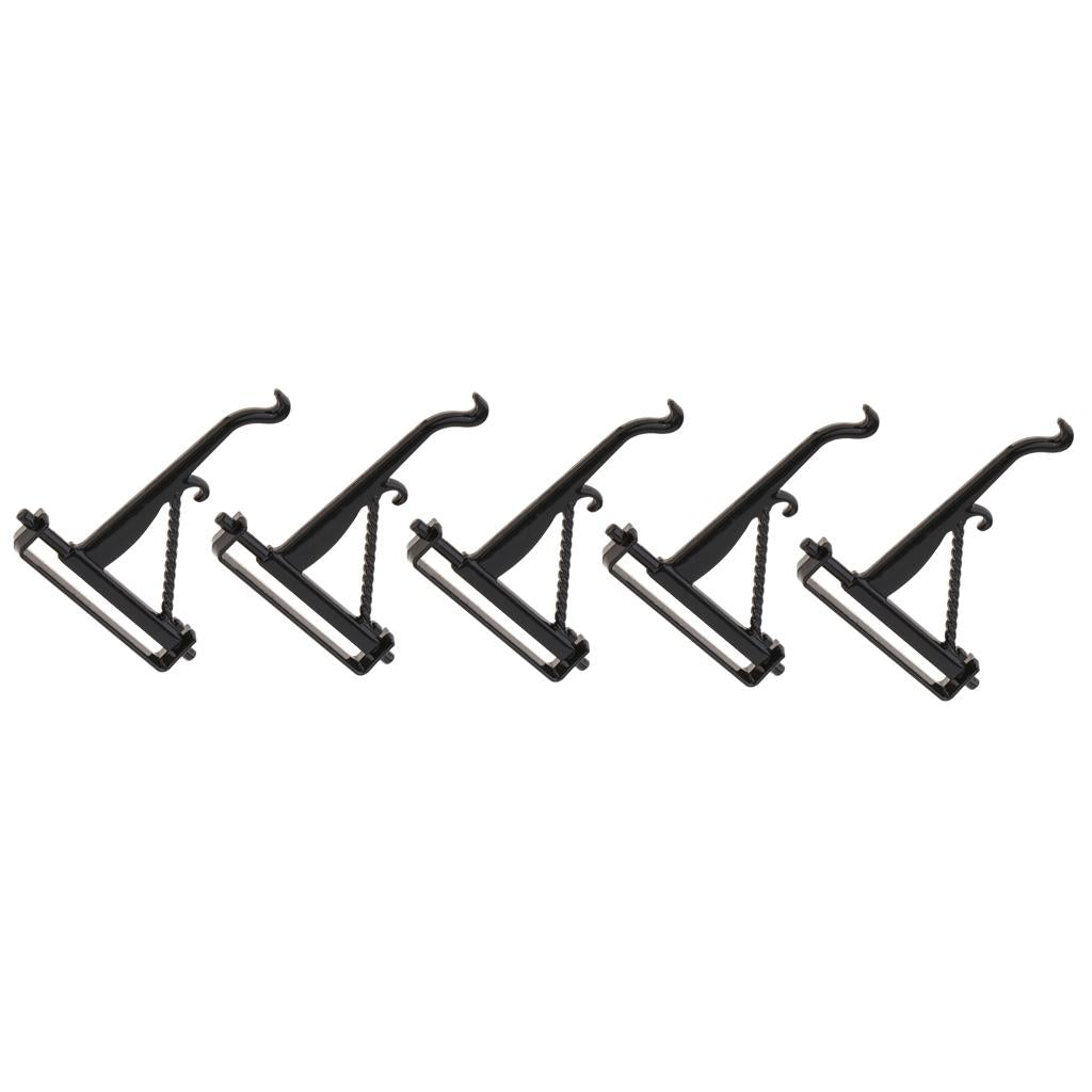 5 Pieces Alloy Black Wall Rack for 1/12 1/6 Dolls House Decor Accessories